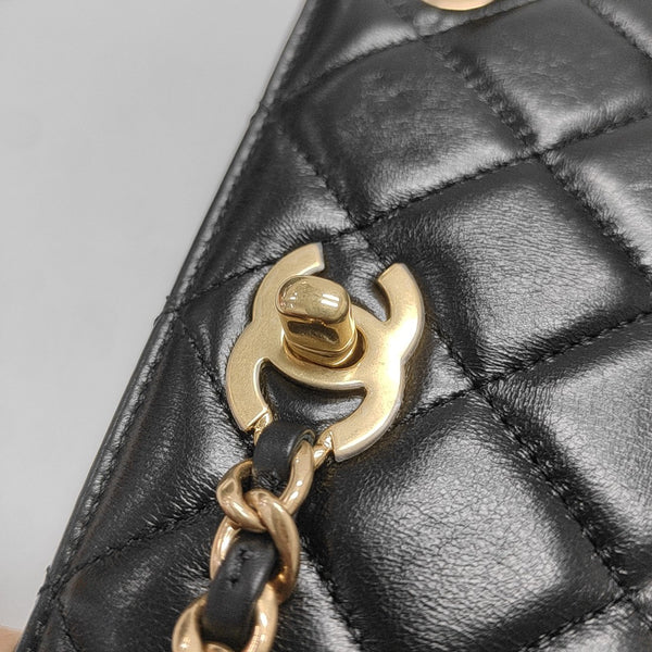 Quilted Lambskin Small Black