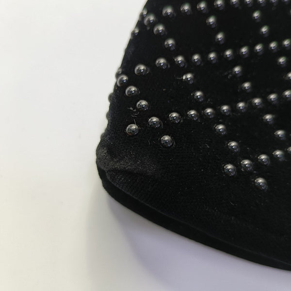 Quilted Velvet Black