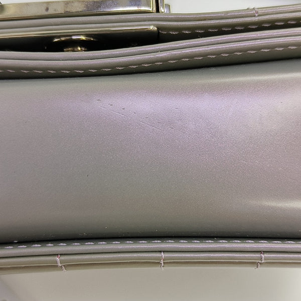 BOY CHANEL Medium Patent Calfskin Purple