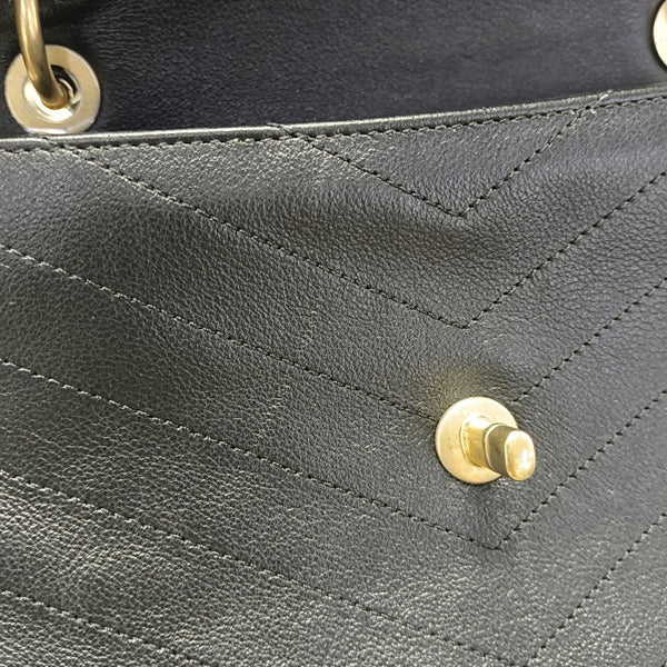 Quilted Calfskin Shoulder Bag Black