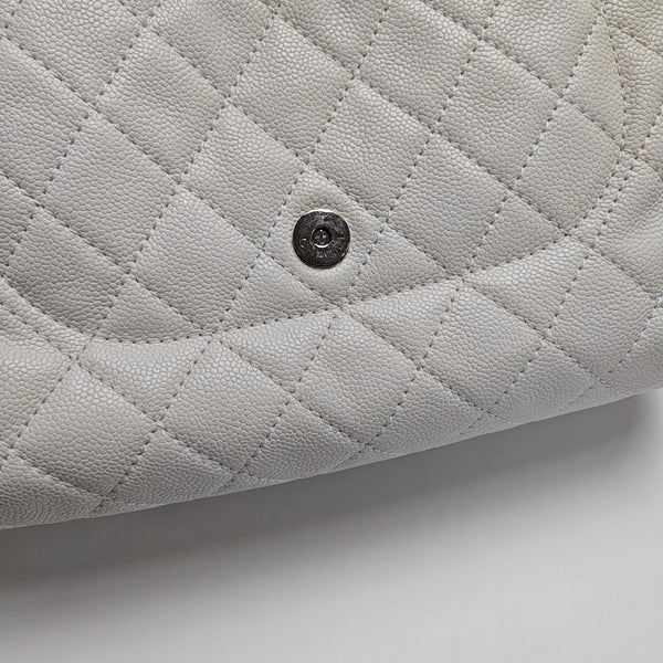 Quilted Grained Calfskin White