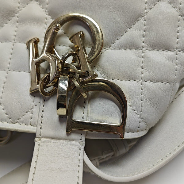 Toujours Medium Cannage Calfskin White