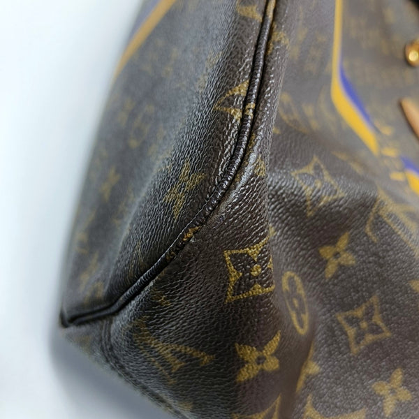 NEVERFULL MM Monogram Coated Canvas Brown