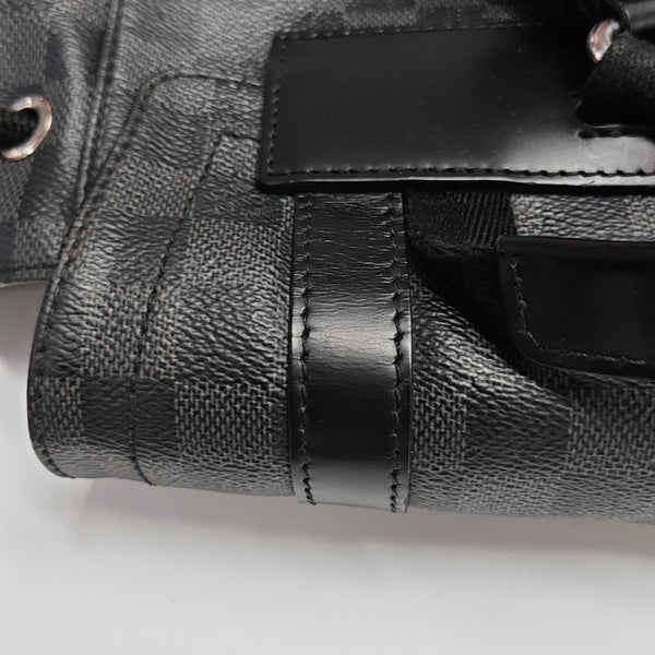 CHRISTOPHER MM Damier Graphite Coated Canvas Gray