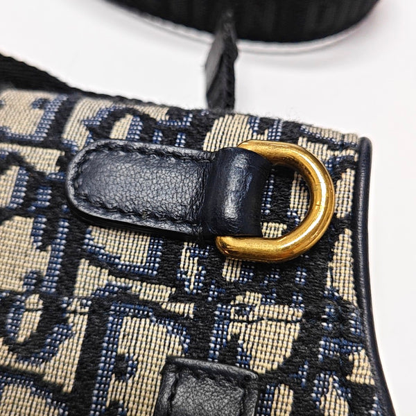 Authenticated pre-owned Saddle Oblique Canvas Blue - Belt Bag at Looply