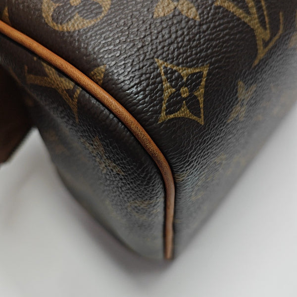 Monogram Coated Canvas Top Handle Bag Brown