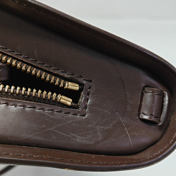 SAINT LOUIS Damier Ebene Coated Canvas Brown