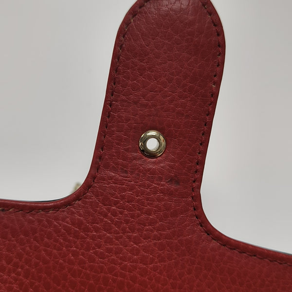 Interlocking G Small Calfskin Red
