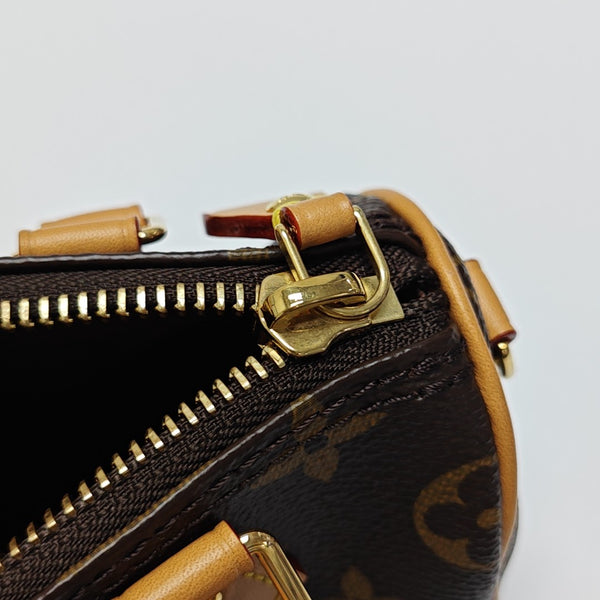 SPEEDY Nano Monogram Coated Canvas Brown