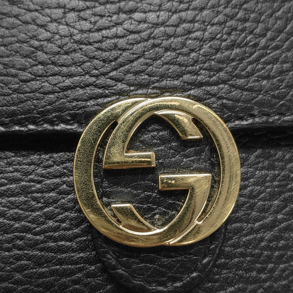 Interlocking G Small Calfskin Black