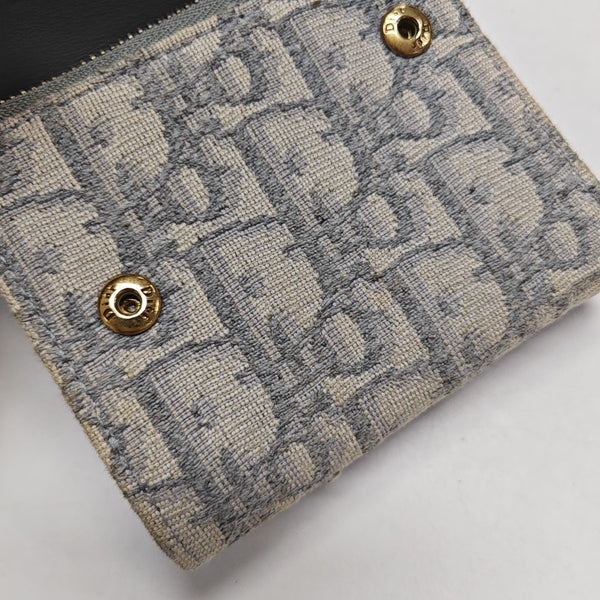 Saddle Mini Oblique Canvas Beige Card Holder