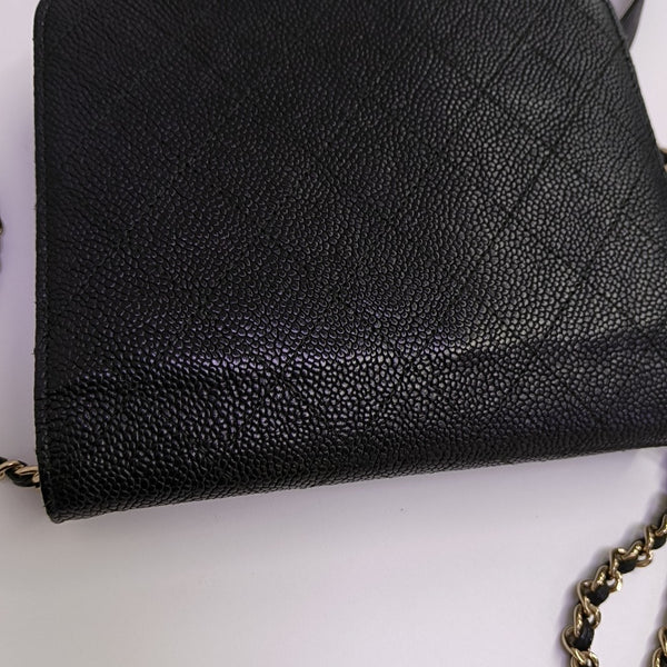 THREAD AROUND Quilted Grained Calfskin Blue