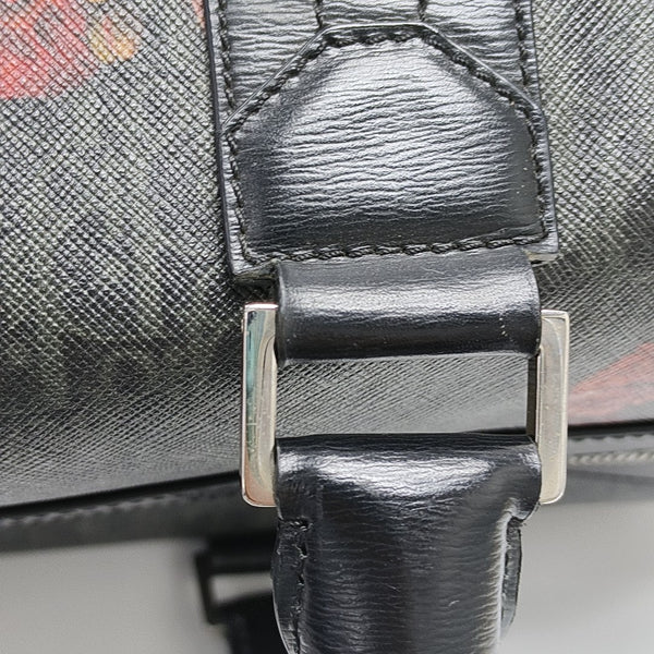 Coated Canvas Top Handle Bag Multicolor