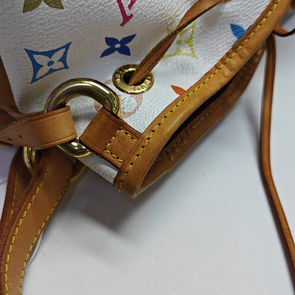 LV × TM NÉONOÉ MM Monogram Coated Canvas White