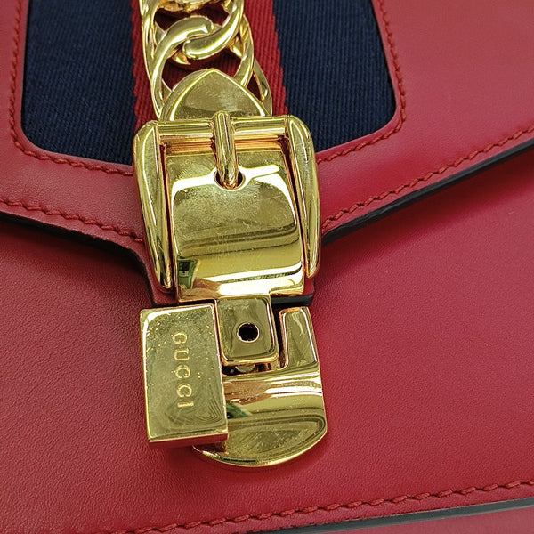 Sylvie Mini Calfskin Red