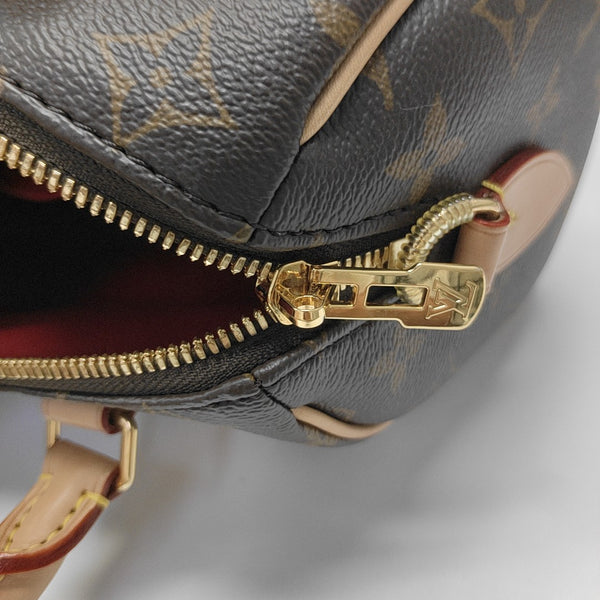 SPEEDY 20 Monogram Coated Canvas Brown