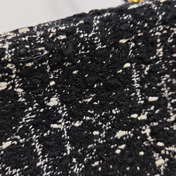 Dior Caro Medium Cannage Wool Black