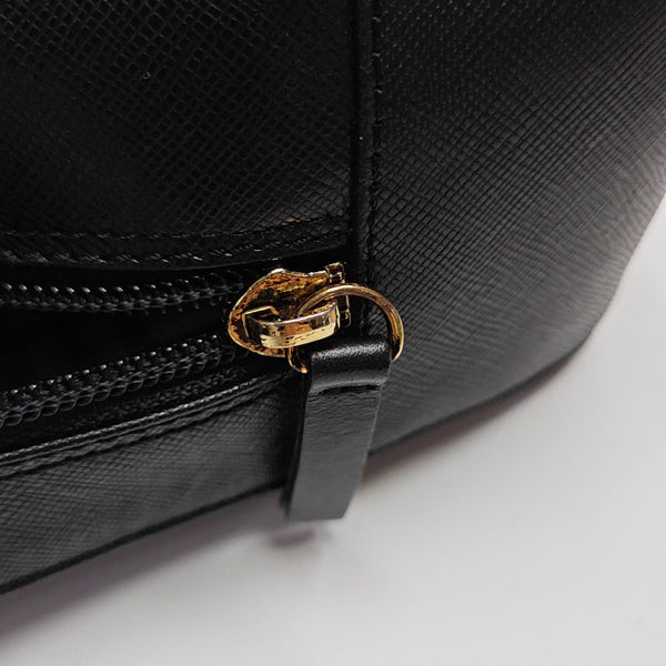 Calfskin Top Handle Bag Black