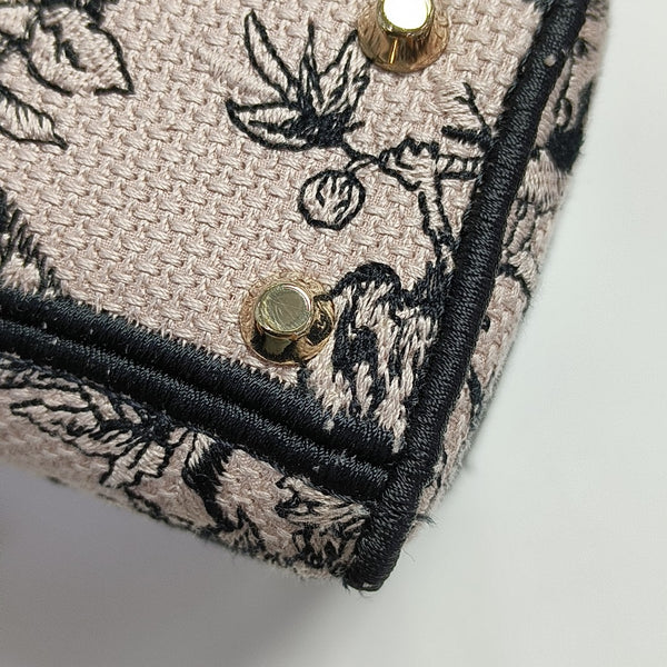 Authenticated pre-owned Lady Dior Mini Canvas Pink - Tote Bag at Looply