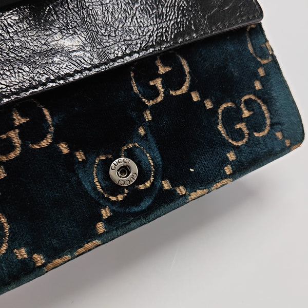 Dionysus Super Mini Monogram Velvet Blue