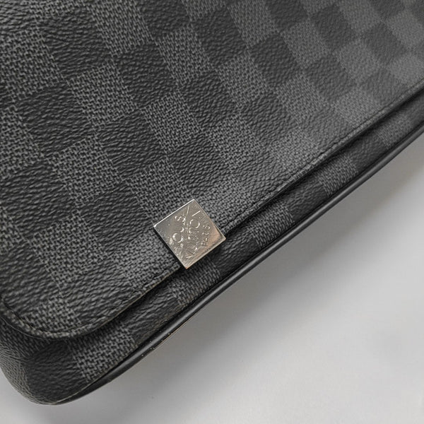 DISTRICT MM Damier Graphite Coated Canvas Gray