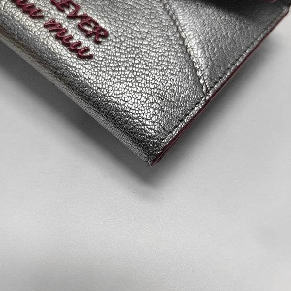 Love Lambskin Silver Wallet