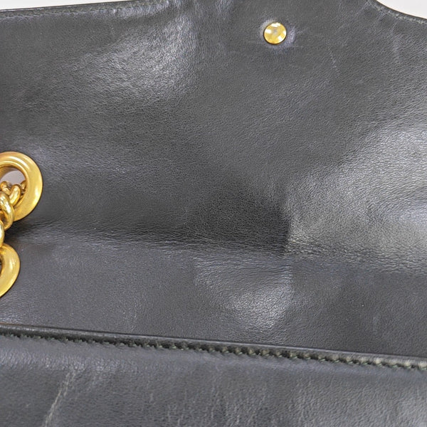 GG Marmont Medium Quilted Calfskin Black