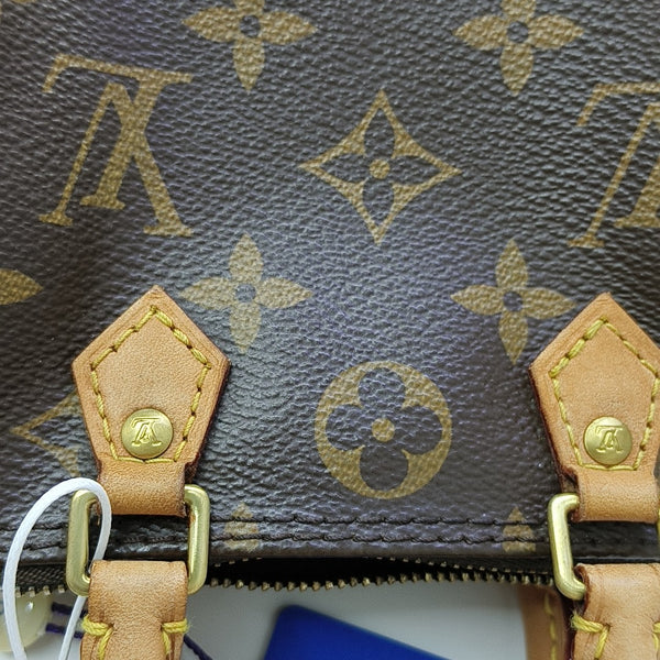 SPEEDY Nano Monogram Coated Canvas Brown
