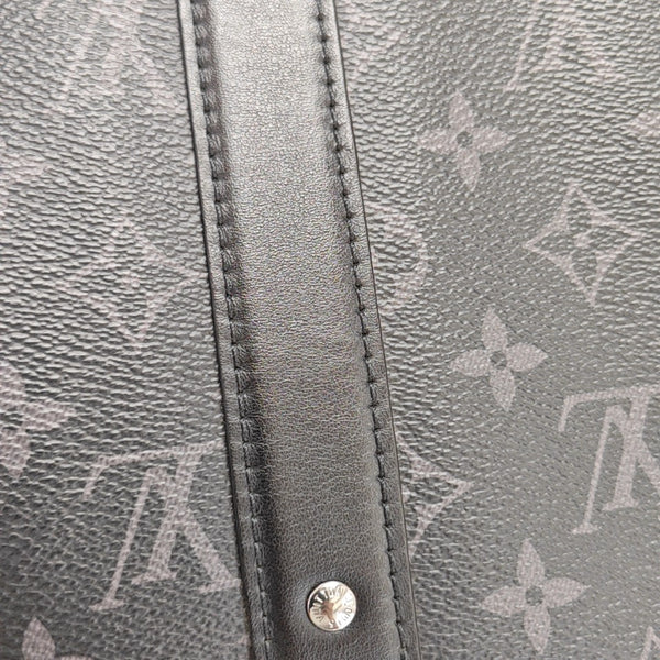 KEEPALL Monogram Coated Canvas Black