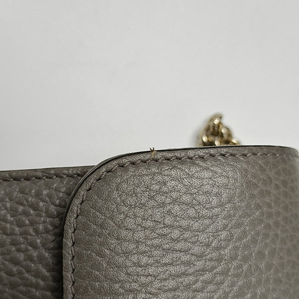 Interlocking G Small Calfskin Gray