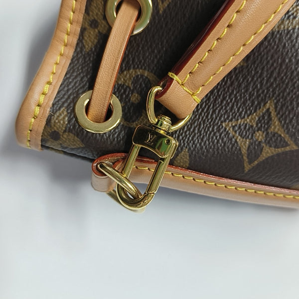 NOÉ Nano Monogram Coated Canvas Brown