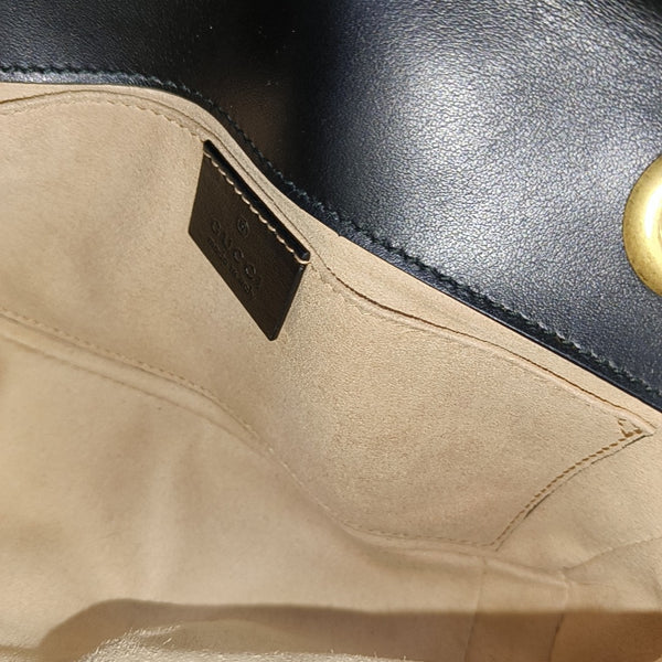 GG Marmont Small Quilted Calfskin Black