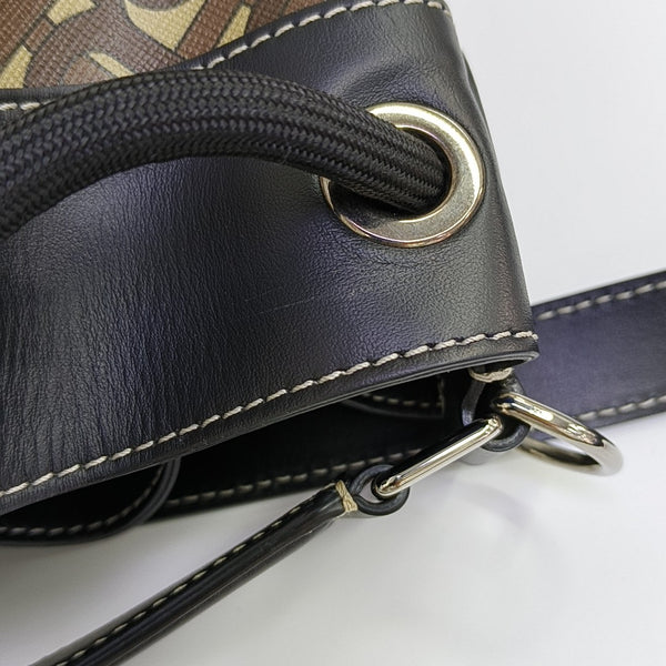 Coated Canvas Tote Bag Brown