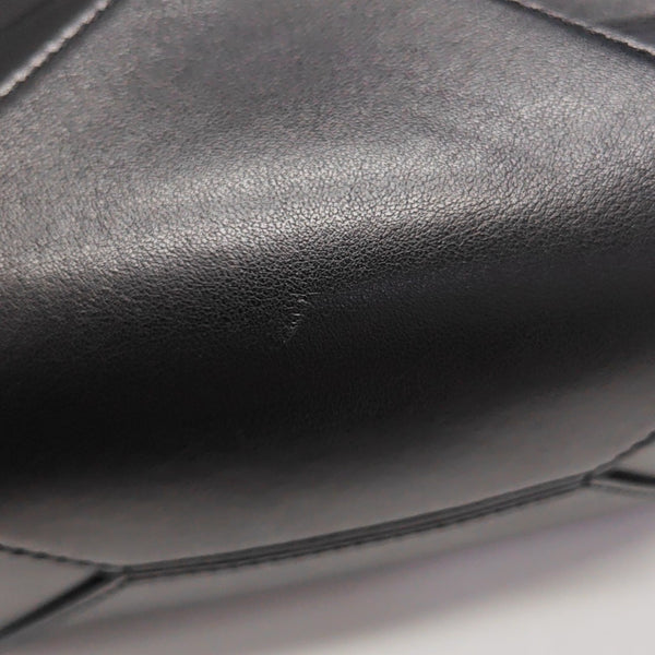 Puzzle Fold Mini Quilted Calfskin Black