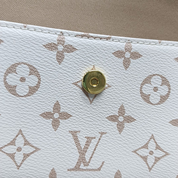 IVY Monogram Coated Canvas White