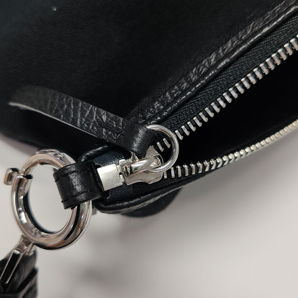 Fabric Top Handle Bag Black