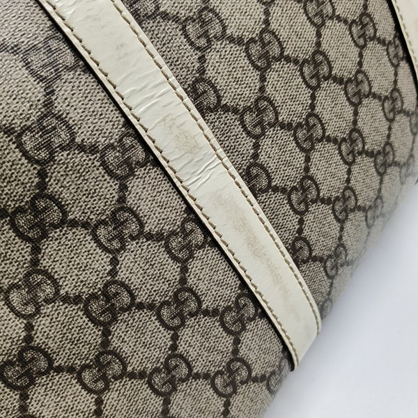 Boston Monogram Coated Canvas Beige