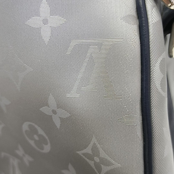 KEEPALL 50 Monogram Coated Canvas Silver
