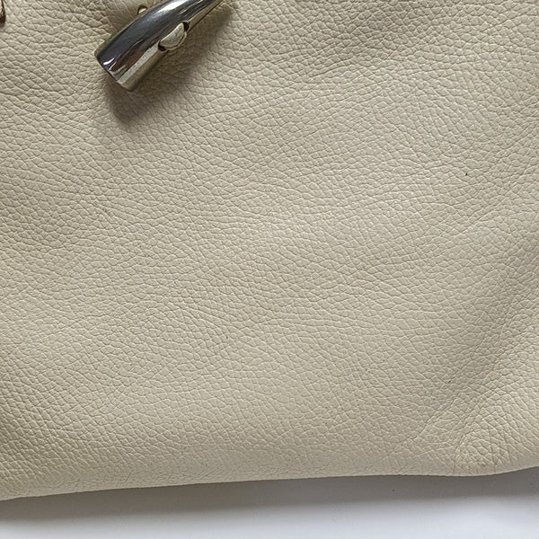 Calfskin Top Handle Bag Beige