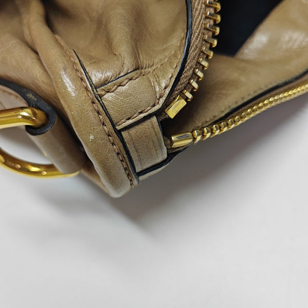 Shoulder Strap Calfskin Beige