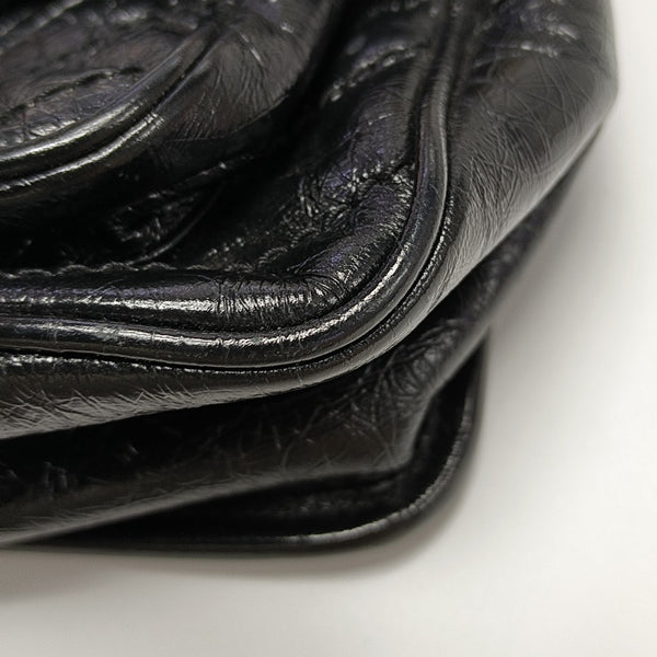 NIKI Medium Chevron Calfskin Black