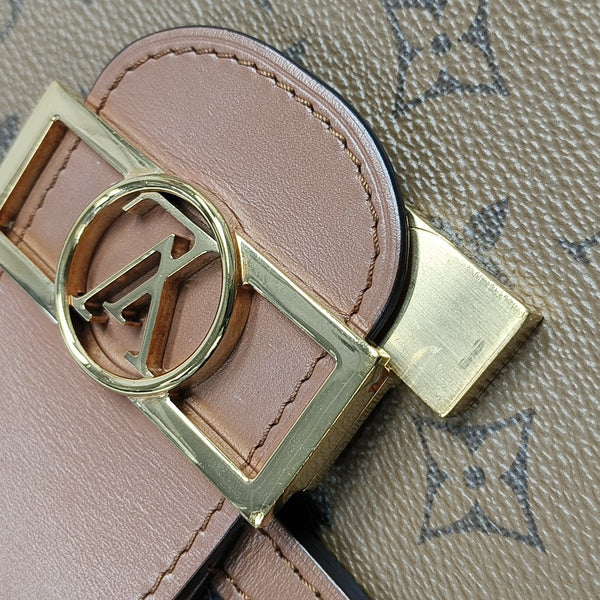 DAUPHINE MM Monogram Coated Canvas Brown