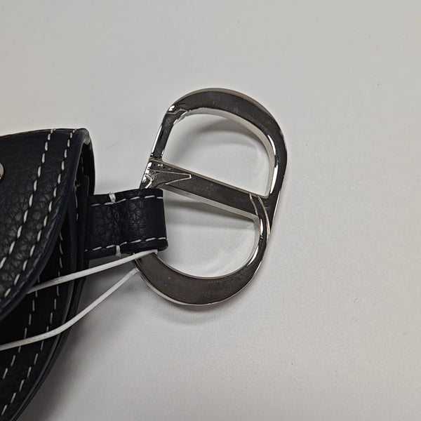 Saddle Mini Calfskin Blue Card Holder