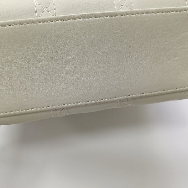 Lady Dior Mini Cannage Lambskin White