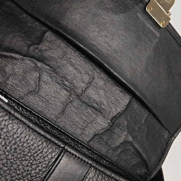 Calfskin Shoulder Bag Black