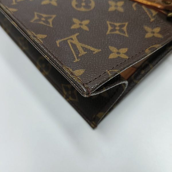 SAC PLAT GM Monogram Coated Canvas Brown
