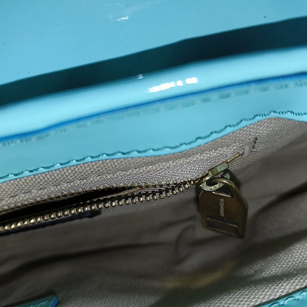 Henley Quilted Calfskin Blue