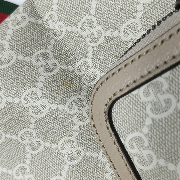 Monogram Coated Canvas Backpack Beige