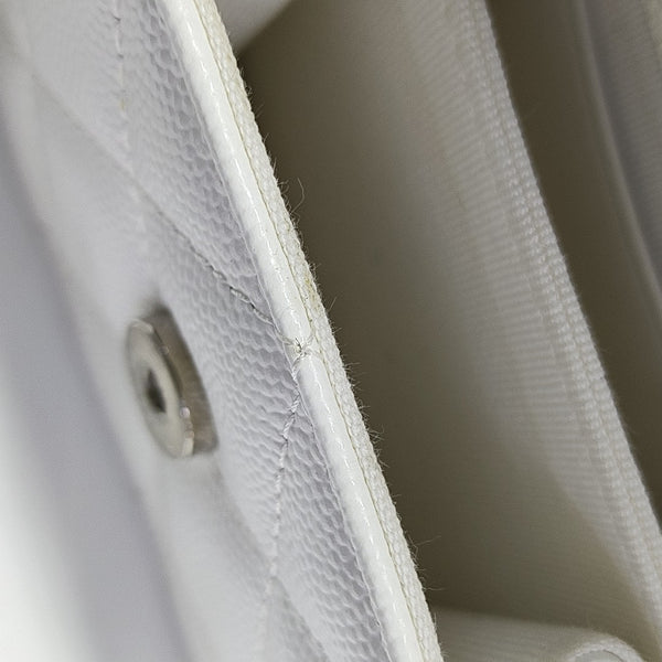 Quilted Grained Calfskin White