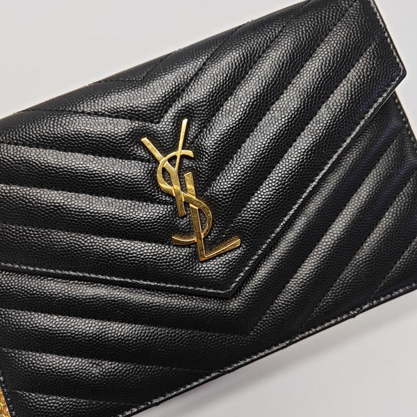 MONOGRAM WOC Chevron Calfskin Black